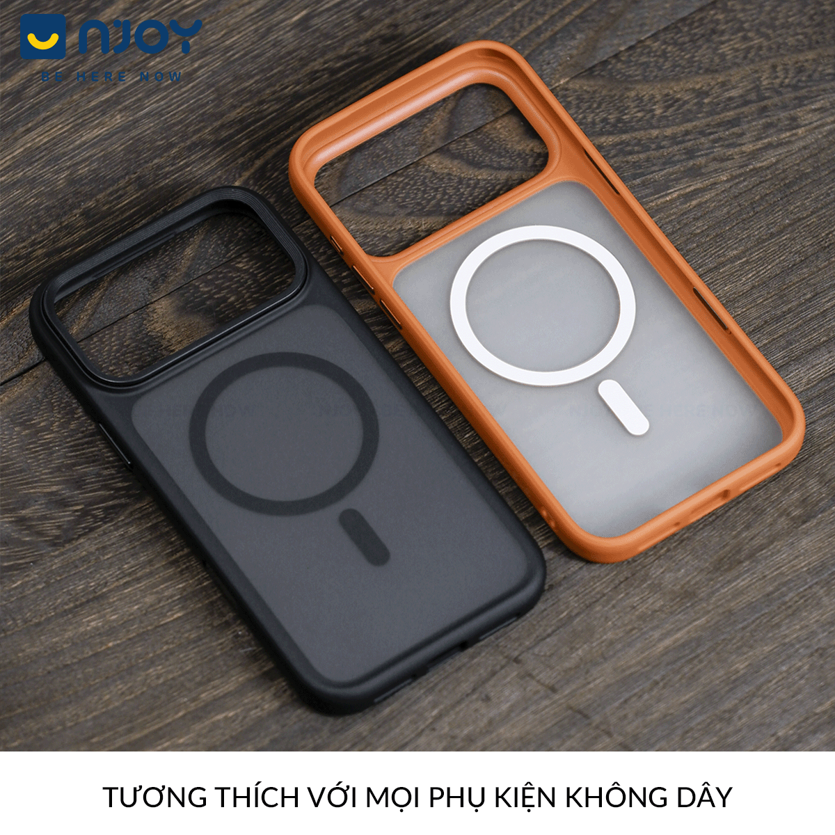Ốp Hỗ Trợ Sạc Không Dây Likgus Lưng Nhám Chống Bẩn Cho iPhone 17 Pro Max 16 Pro Max 15 14 13 Njoyshop