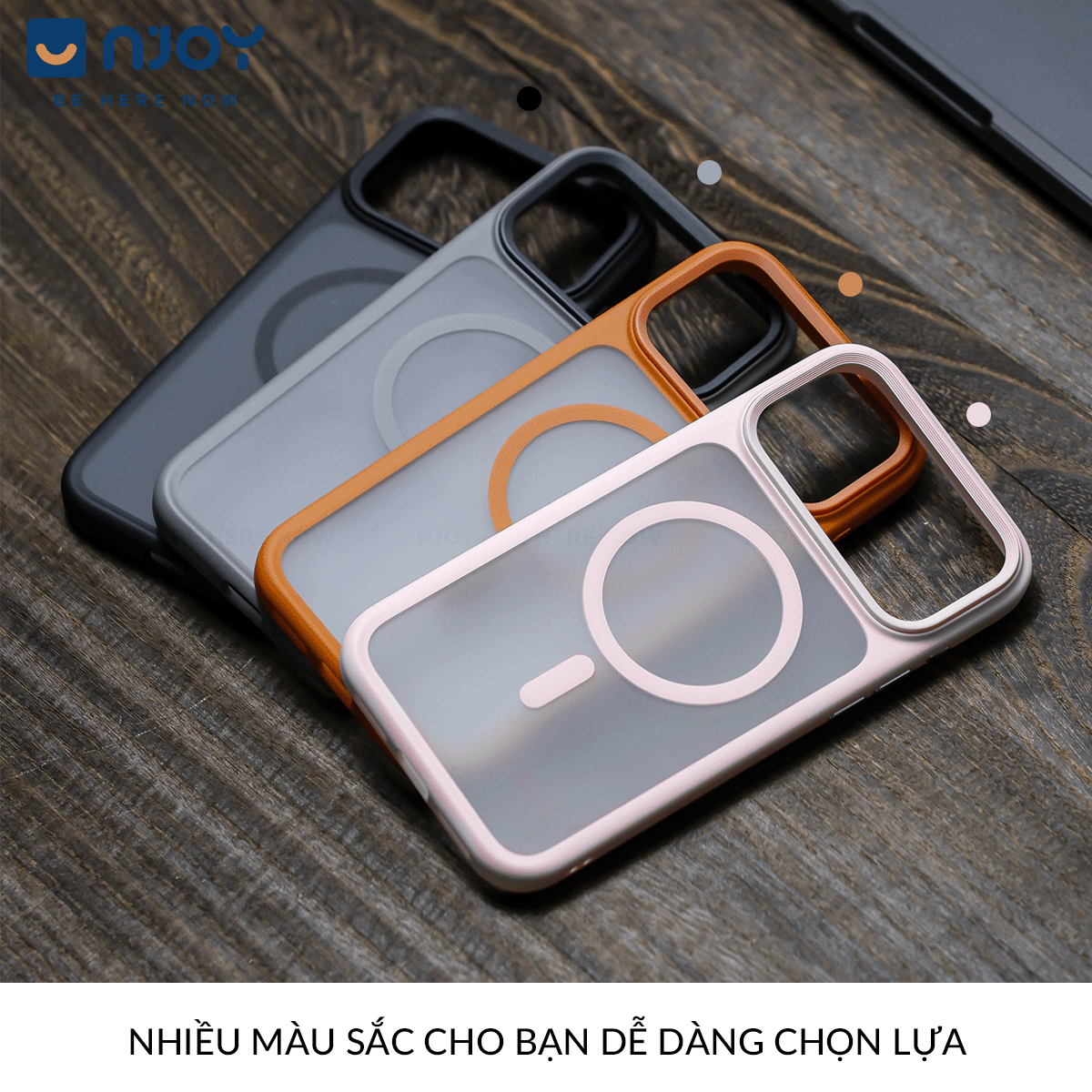 Ốp Hỗ Trợ Sạc Không Dây Likgus Lưng Nhám Chống Bẩn Cho iPhone 17 Pro Max 16 Pro Max 15 14 13 Njoyshop