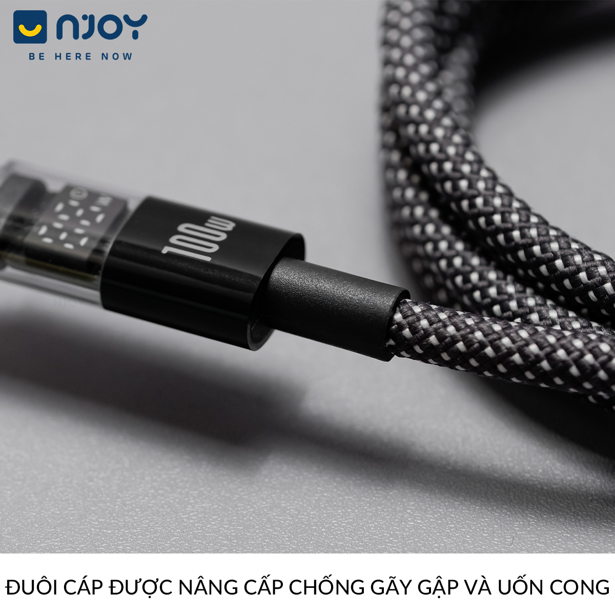 Dây Cáp Sạc Baseus 100W Type C To C Đèn Led Báo Công Suất Sạc Cho Điện Thoại iPhone iPad Macbook