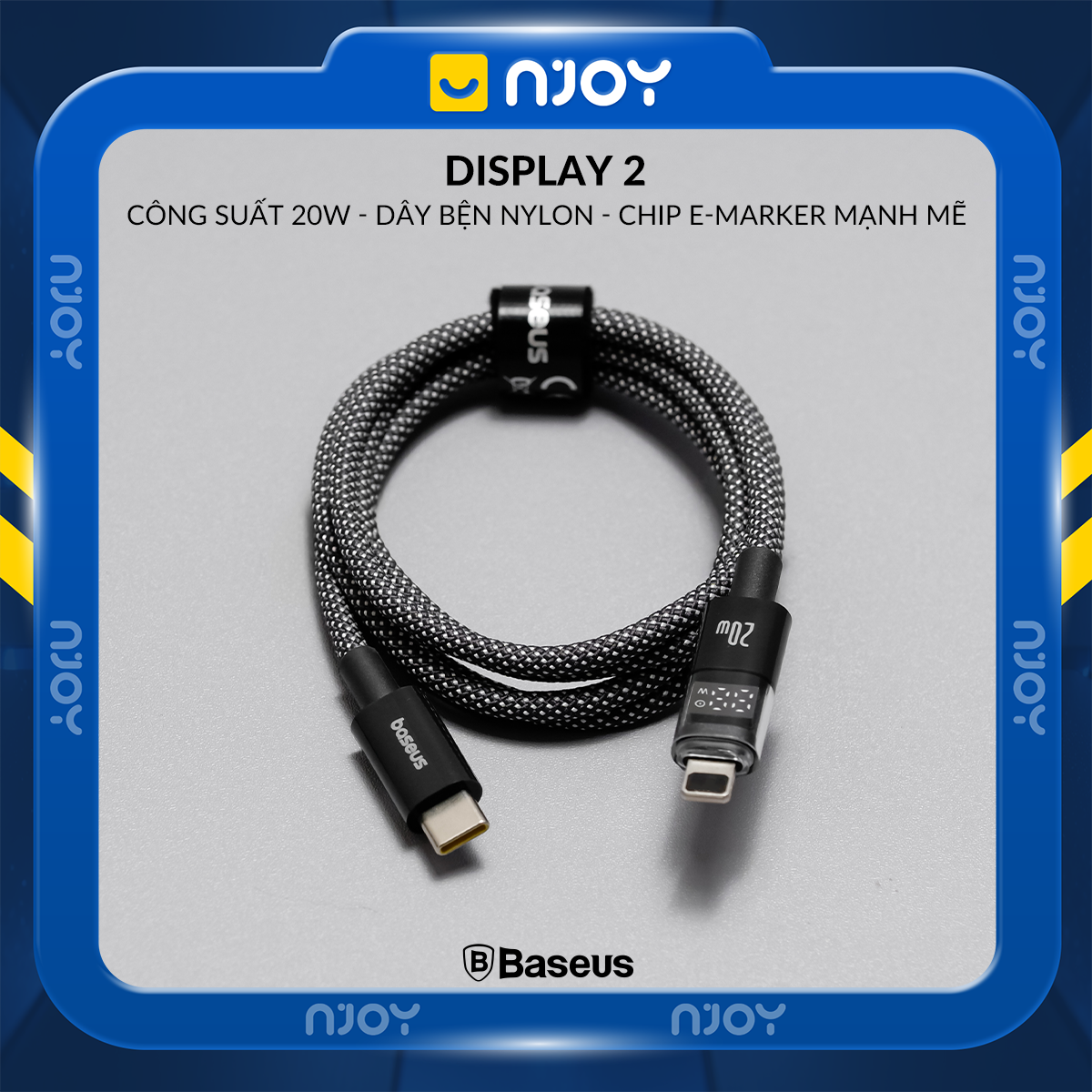 Dây Cáp Sạc Baseus 100W Type C To C Đèn Led Báo Công Suất Sạc Cho Điện Thoại iPhone iPad Macbook