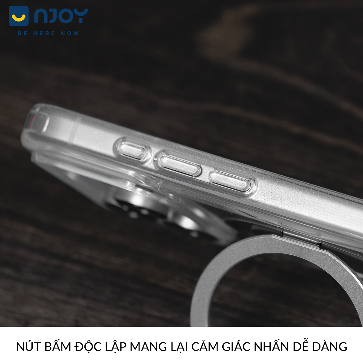 Ốp Magsafe Trong Suốt Giá Đỡ Xoay 360 Độ Cho iPhone 17 Pro Max 16 15 14 13 12