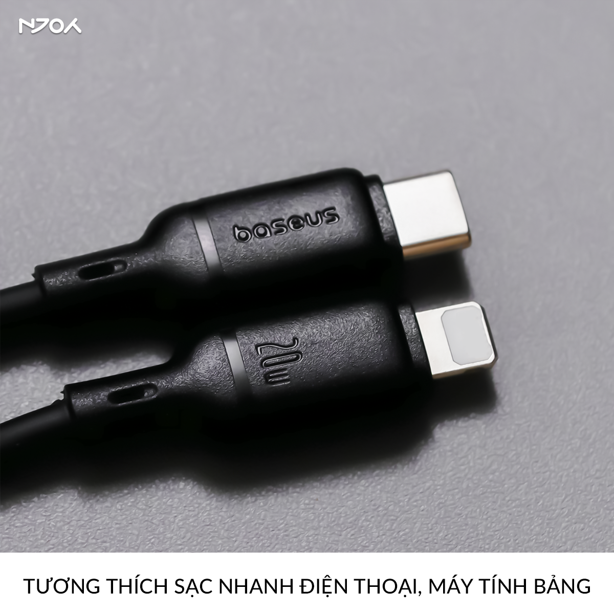 Cáp Sạc Nhanh Baseus PD 20W Type C to Lightning Chống Đứt Gãy Cho iPhone 14 Pro Max 13 12