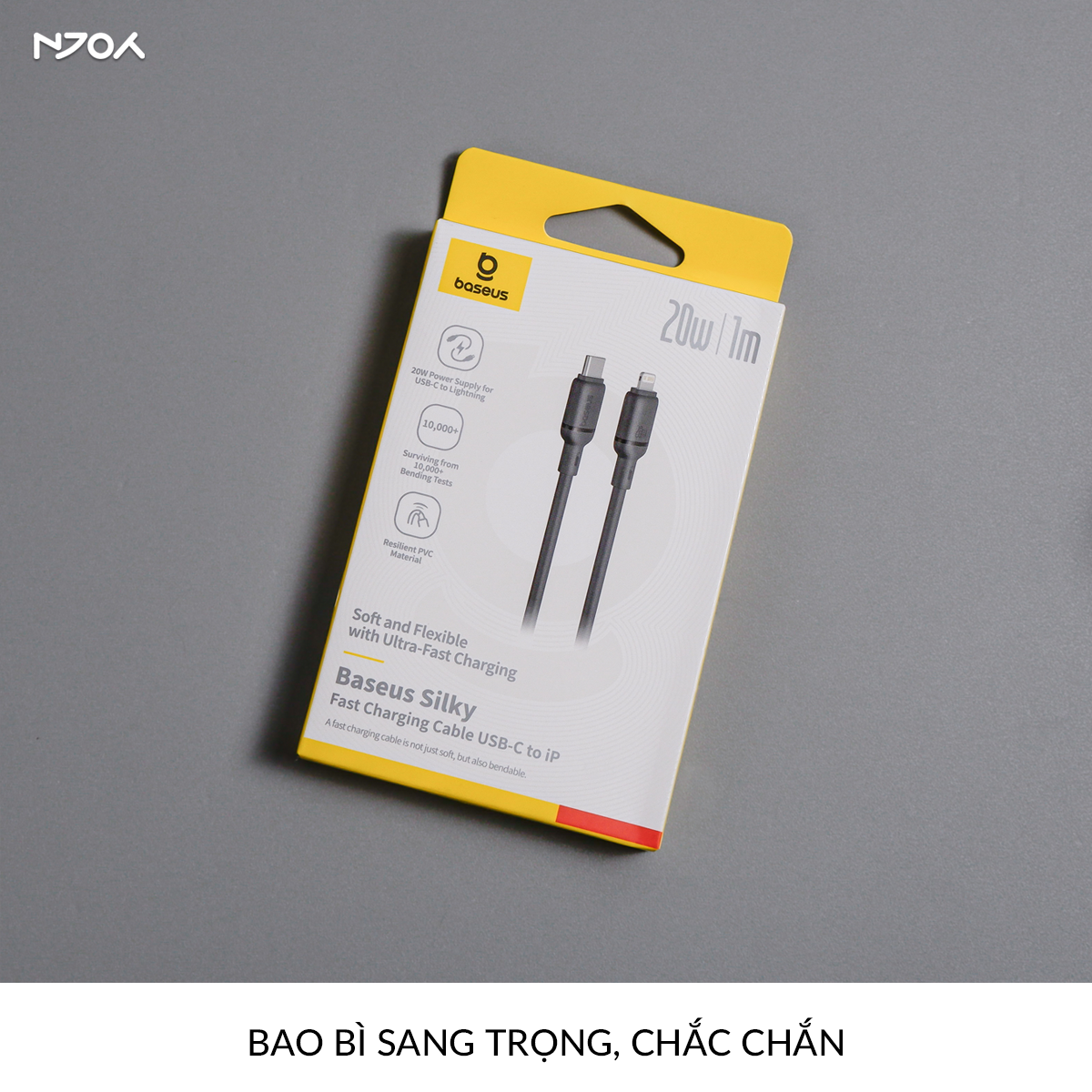 Cáp Sạc Nhanh Baseus PD 20W Type C to Lightning Chống Đứt Gãy Cho iPhone 14 Pro Max 13 12