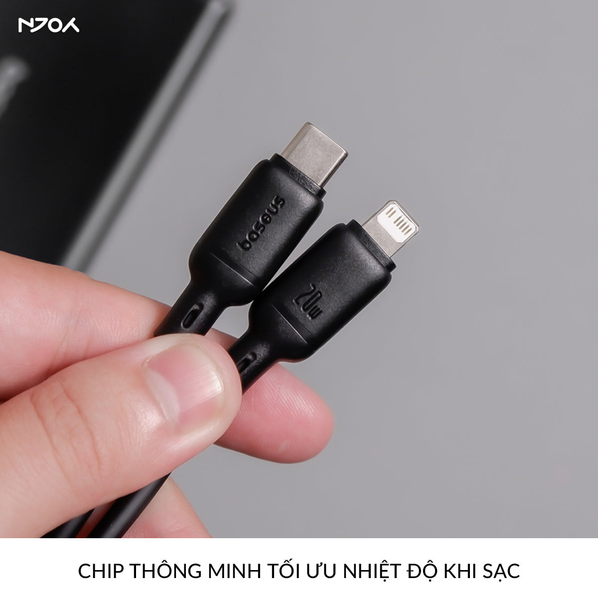 Cáp Sạc Nhanh Baseus PD 20W Type C to Lightning Chống Đứt Gãy Cho iPhone 14 Pro Max 13 12