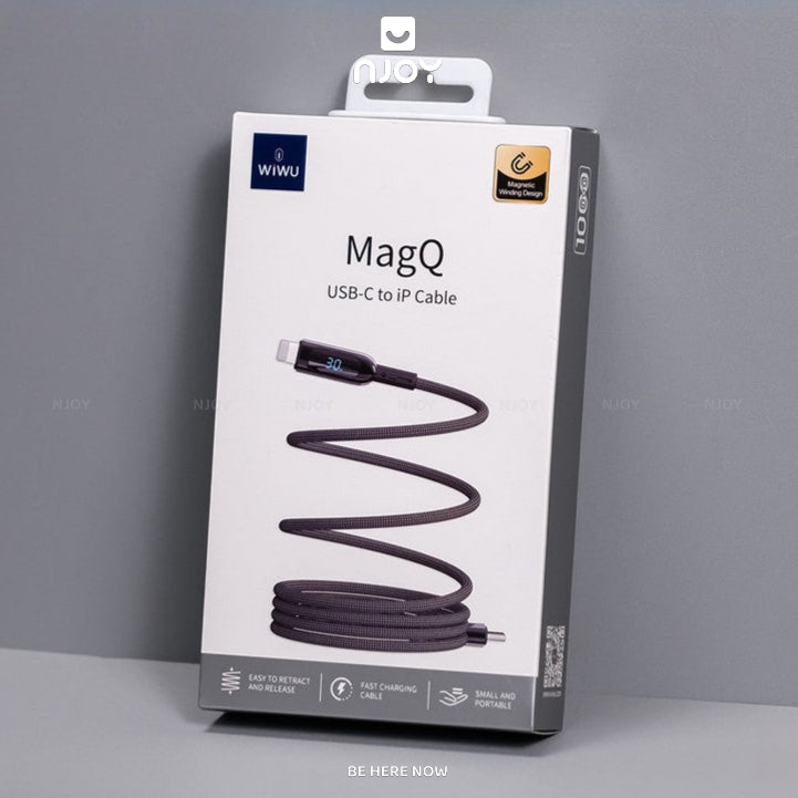 Cáp Sạc Nhanh Nam Châm WIWU 30W 100W Chân Cắm Type C Cho Điện Thoại iPhone Macbook Tablet iPad