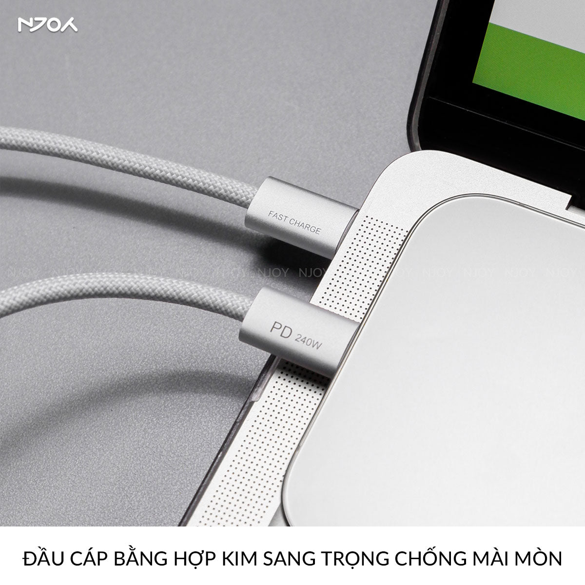 Cáp Sạc Nhanh Đa Năng 3 Trong 1 240W Type C Dây Nylon Cho iPhone MacBook iPad AirPods