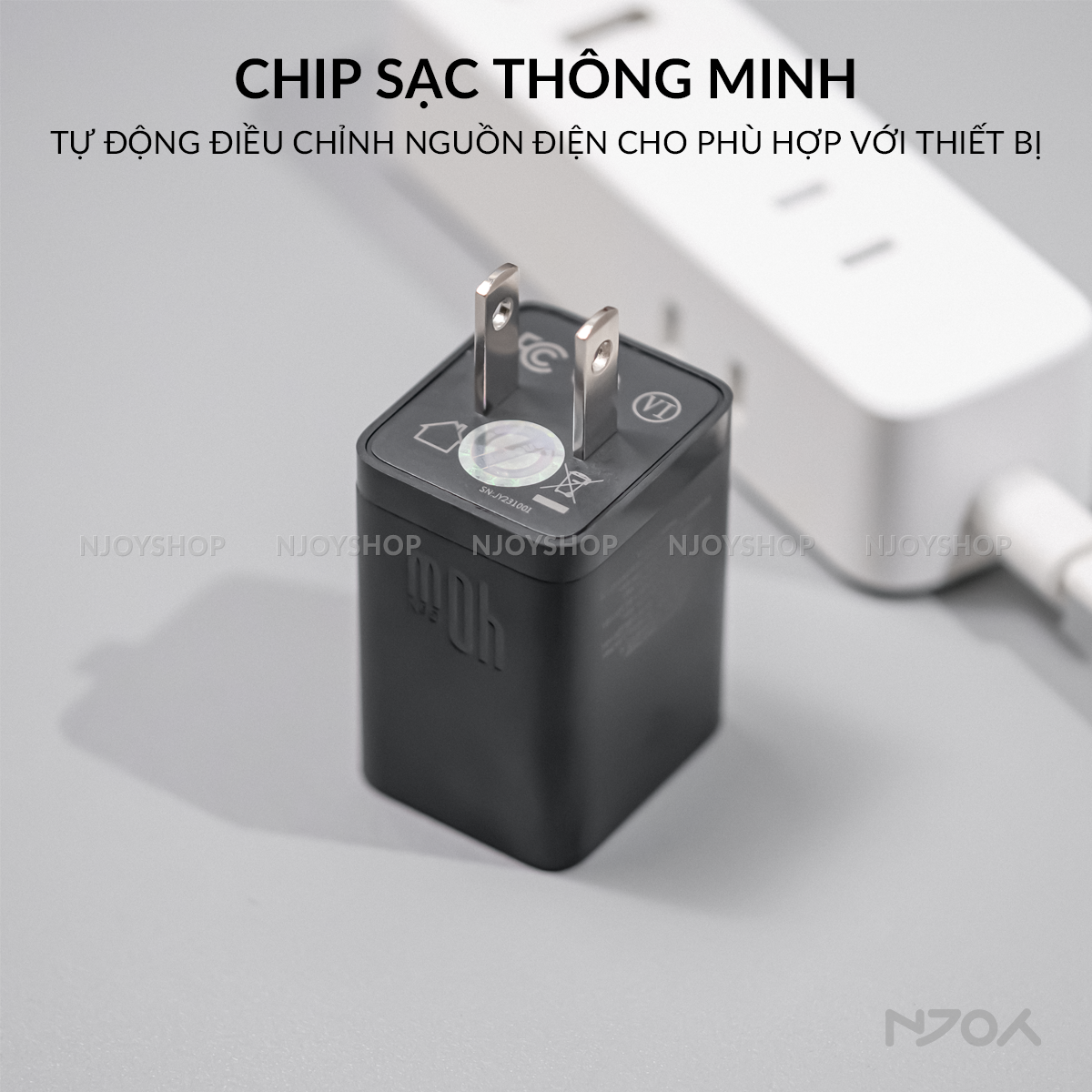 Củ Sạc Nhanh Baseus 40W GaN5 Pro Nhỏ Gọn Cổng Type C Hỗ Trợ QC PD 3.0