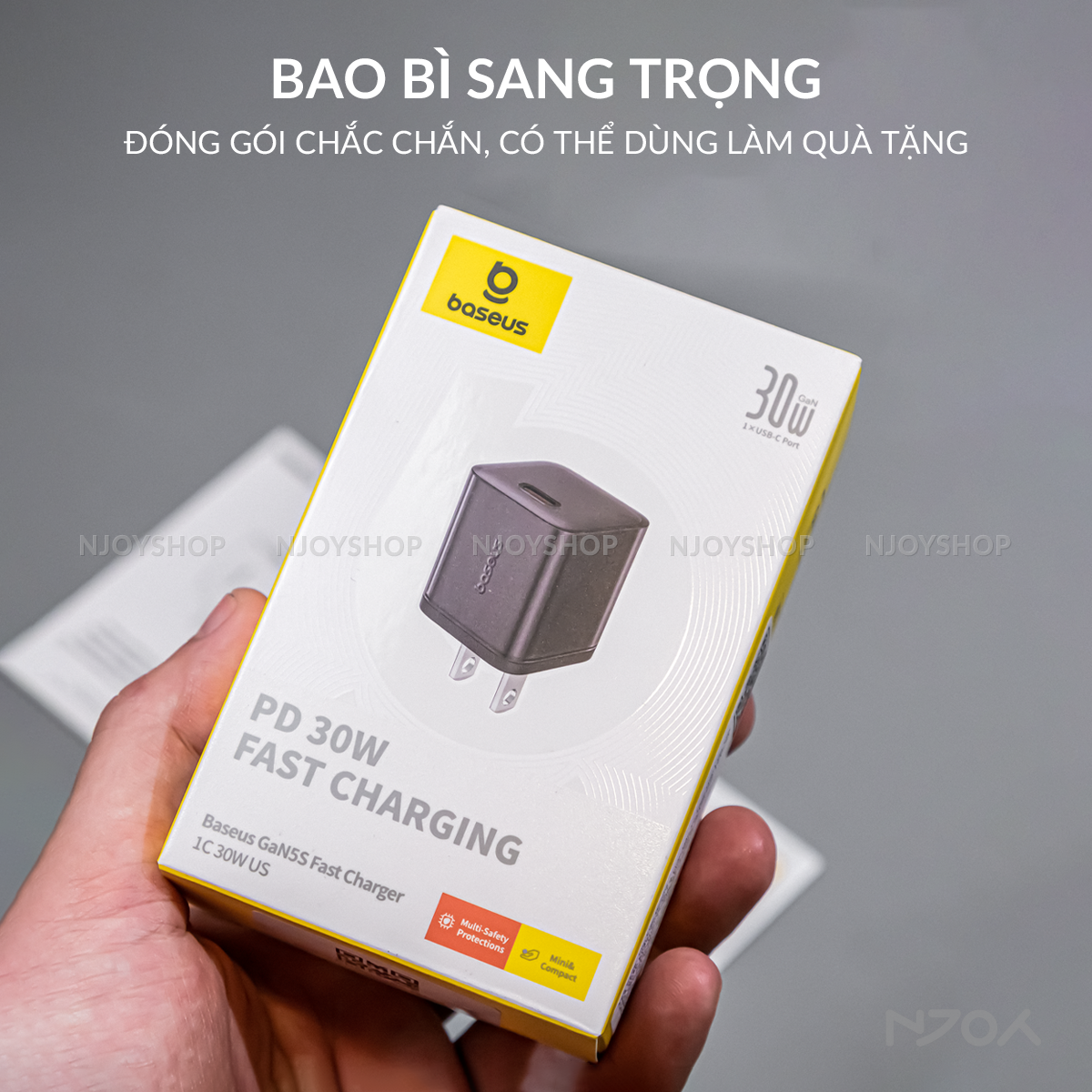 Củ Sạc 30W Baseus GaN5s Nhỏ Gọn Cổng Type C Hỗ Trợ QC PD 3.0 Cho Điện Thoại Máy Tính Bảng