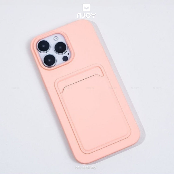 Ốp Đựng Thẻ Card Nhựa Dẻo Nhiều Màu Cho Điện Thoại iPhone 17 Pro Max 16 15 14 13 12 Njoyshop