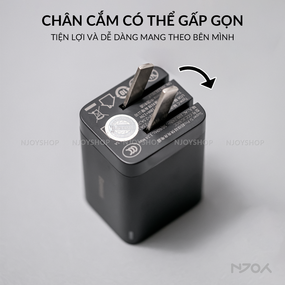 Củ Sạc Nhanh 30w Baseus 2 Cổng USB A & Type C QC 3.0 PD 3.0 Cho Điện Thoại Máy Tính Bảng Njoyshop