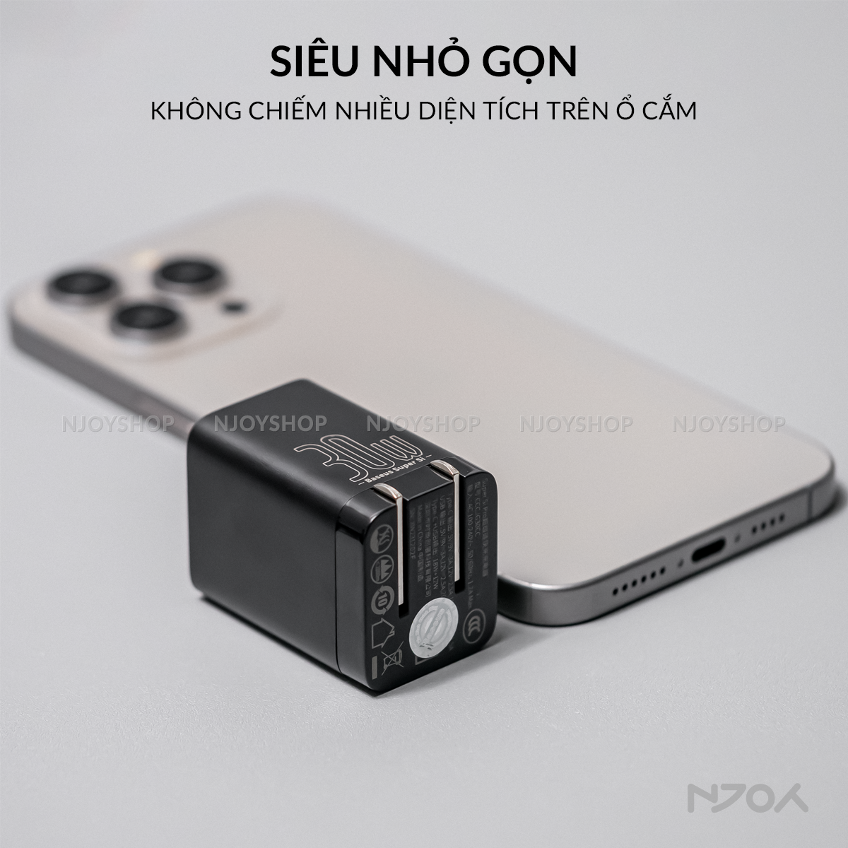 Củ Sạc Nhanh 30w Baseus 2 Cổng USB A & Type C QC 3.0 PD 3.0 Cho Điện Thoại Máy Tính Bảng Njoyshop