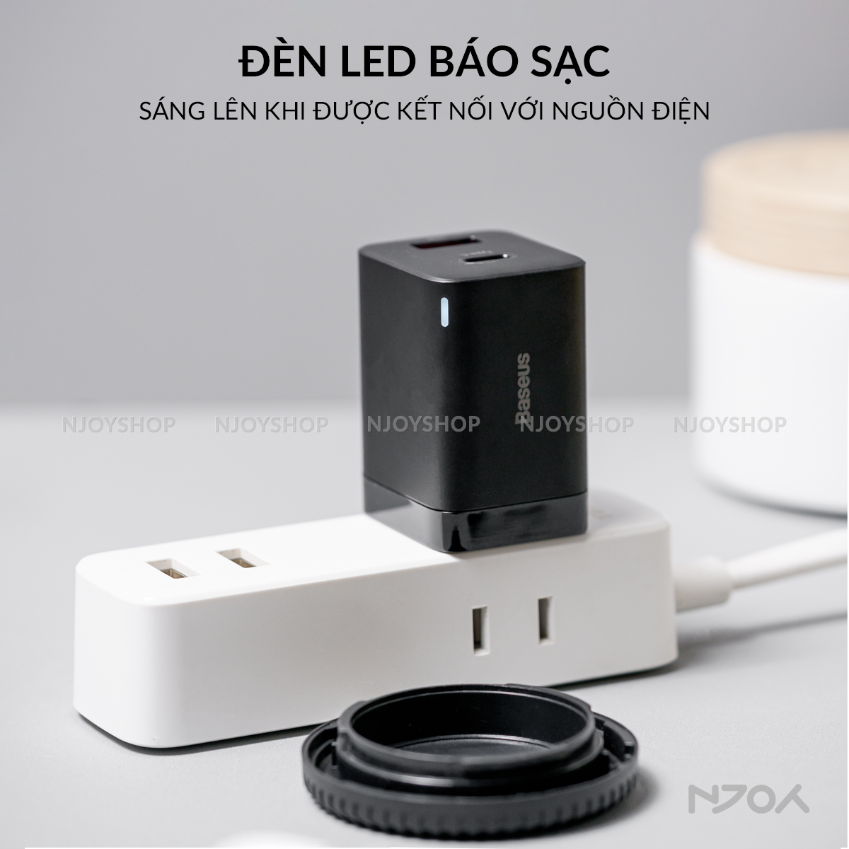 Củ Sạc Nhanh 30w Baseus 2 Cổng USB A & Type C QC 3.0 PD 3.0 Cho Điện Thoại Máy Tính Bảng Njoyshop