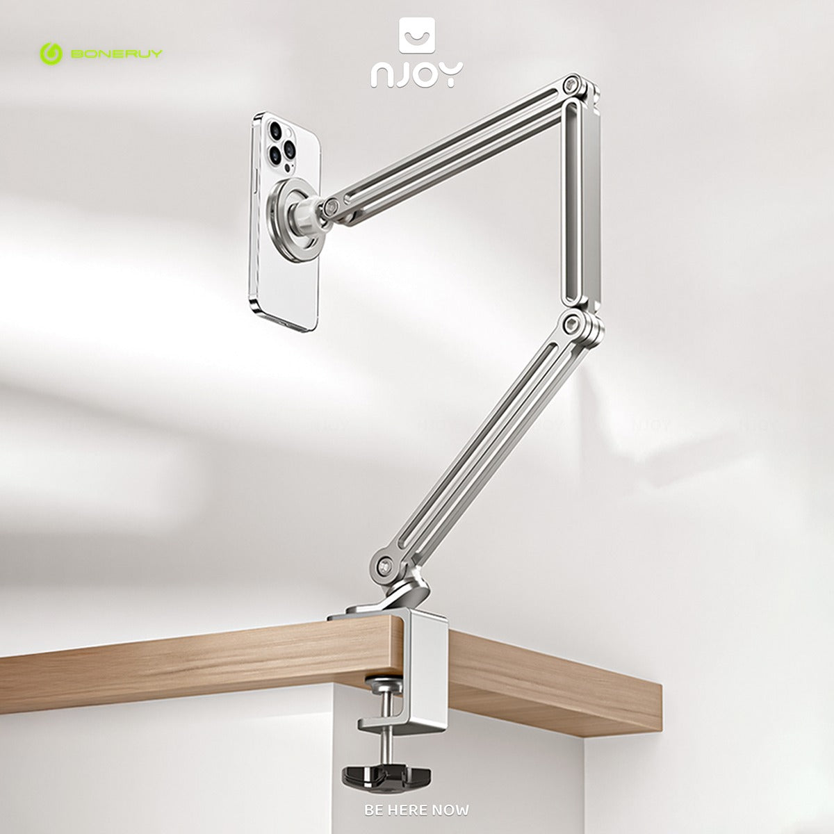 Giá Đỡ Điện Thoại Boneruy Z67 Hít Từ Tính Hợp Kim Nhôm Cao Cấp Độ Cao 50cm Xoay 360 Độ Ổn Định