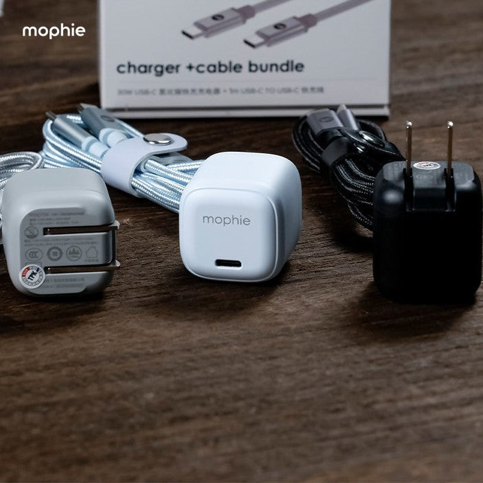 Bộ Cáp Sạc Mophie 30W Cao Cấp Chip GaN Tản Nhiệt Cho Điện Thoại iPhone 17 Pro Max 16 15 iPad Macbook