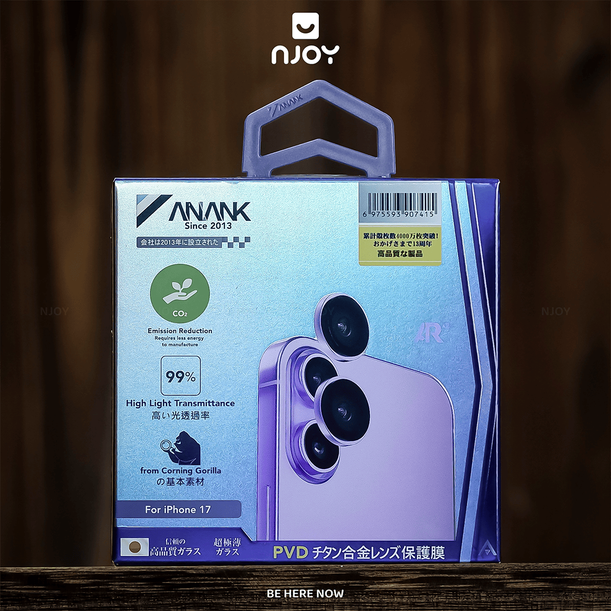 Vòng Cường Lực Camera Anank AR Có Khung Tự Dán Chống Trầy Xước Cho iPhone 17 Air 16 Plus 15 Plus 14