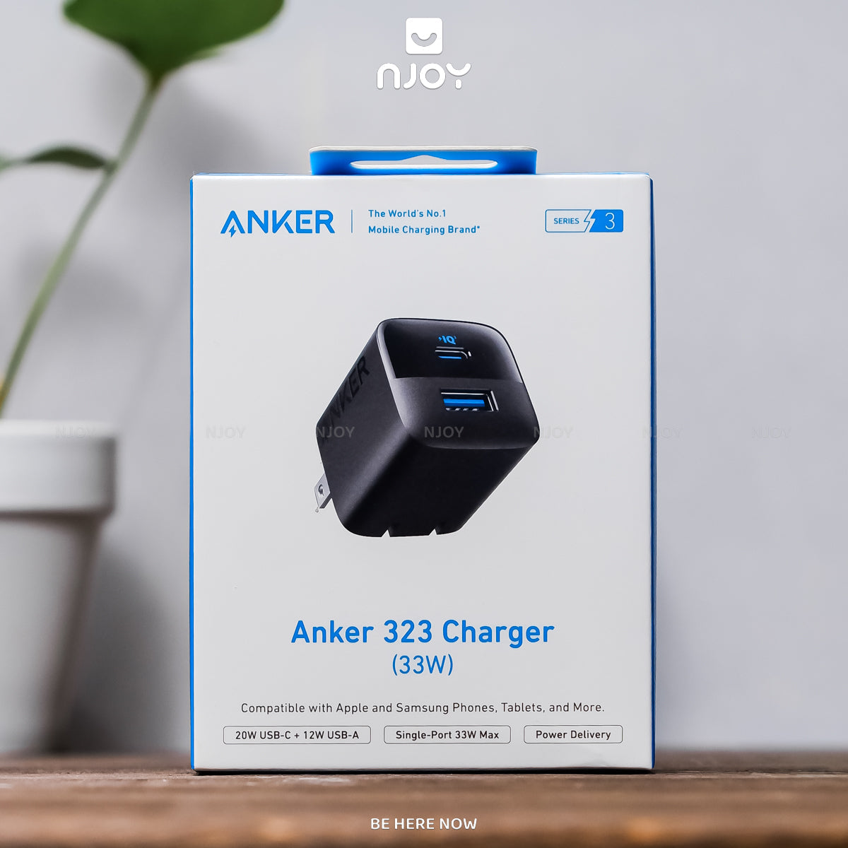Củ Sạc Anker 2 Cổng Sạc Usb Type C Công Suất 33W Nhỏ Gọn Có Thể Gấp Gọn Cho iPhone iPad Airpods