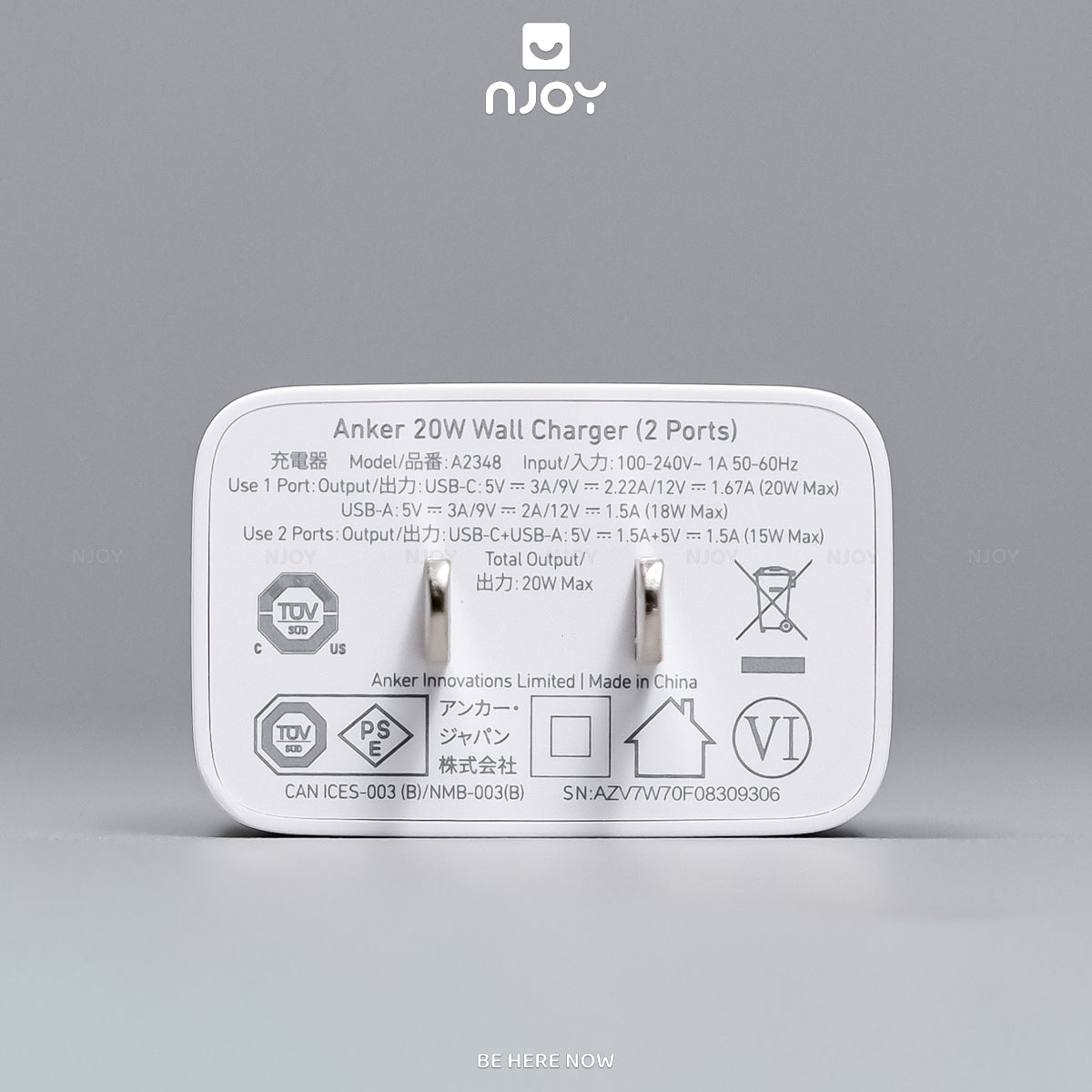 Củ Sạc Nhanh Anker 20W 2 Cổng Sạc Type C Usb Nhỏ Gọn Cho Điện Thoại iPhone 16 Pro Max 15 14 13 12