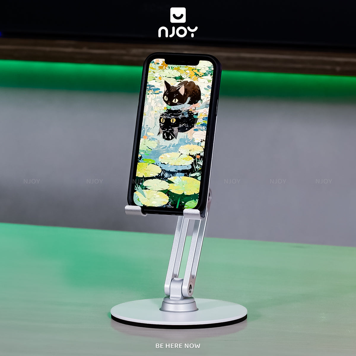 Giá Đỡ Điện Thoại Máy Tính Bảng Boneruy Để Bàn Xoay 360 Độ Điều Chỉnh Độ Cao Hợp Kim Nhôm Cao Cấp