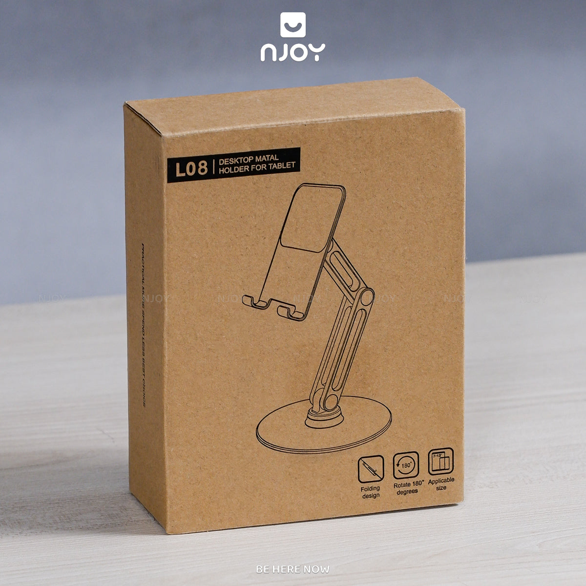 Giá Đỡ Điện Thoại Máy Tính Bảng Boneruy Để Bàn Xoay 360 Độ Điều Chỉnh Độ Cao Hợp Kim Nhôm Cao Cấp