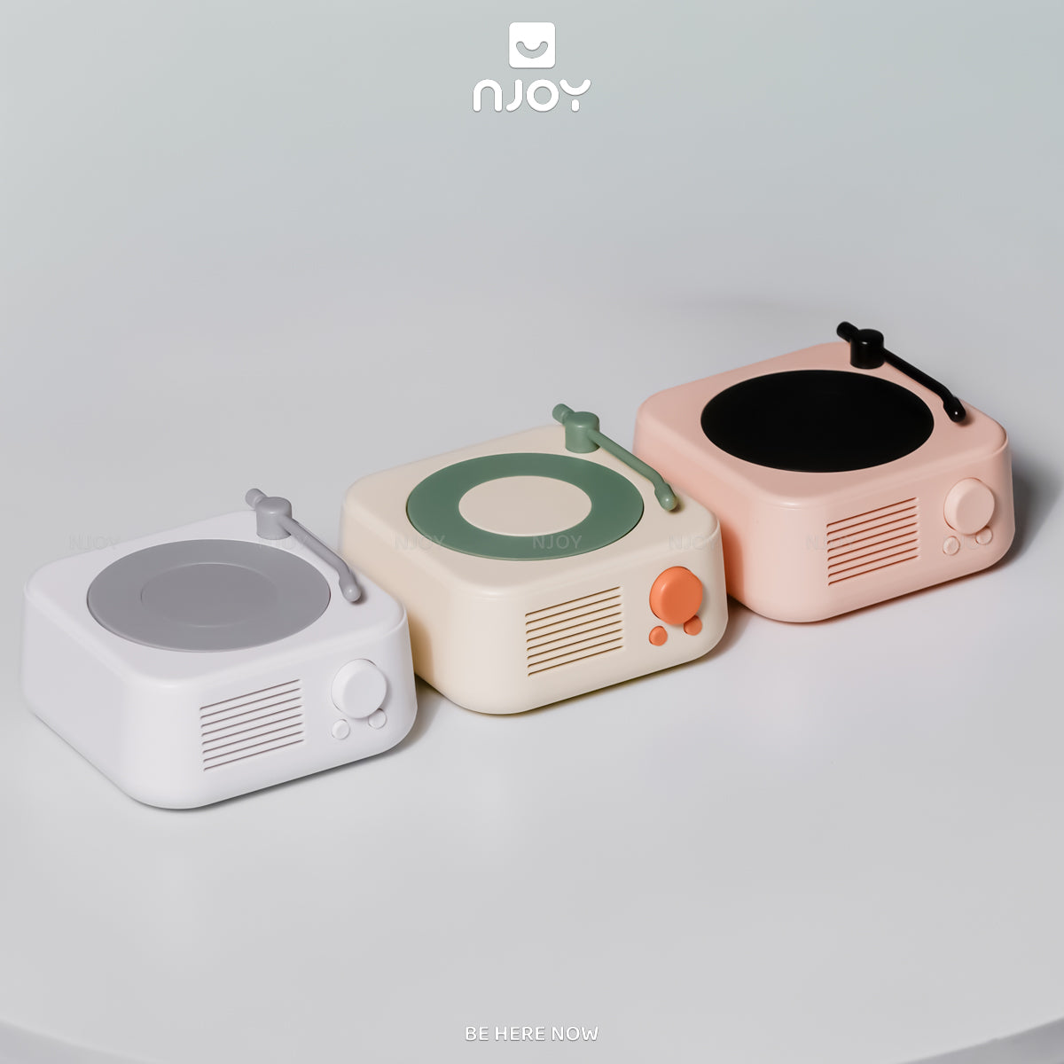 Loa Bluetooth Đĩa Than Xoay Nhỏ Gọn Trang Trí Bàn Làm Việc Quà Tặng Sinh Nhật Valentine