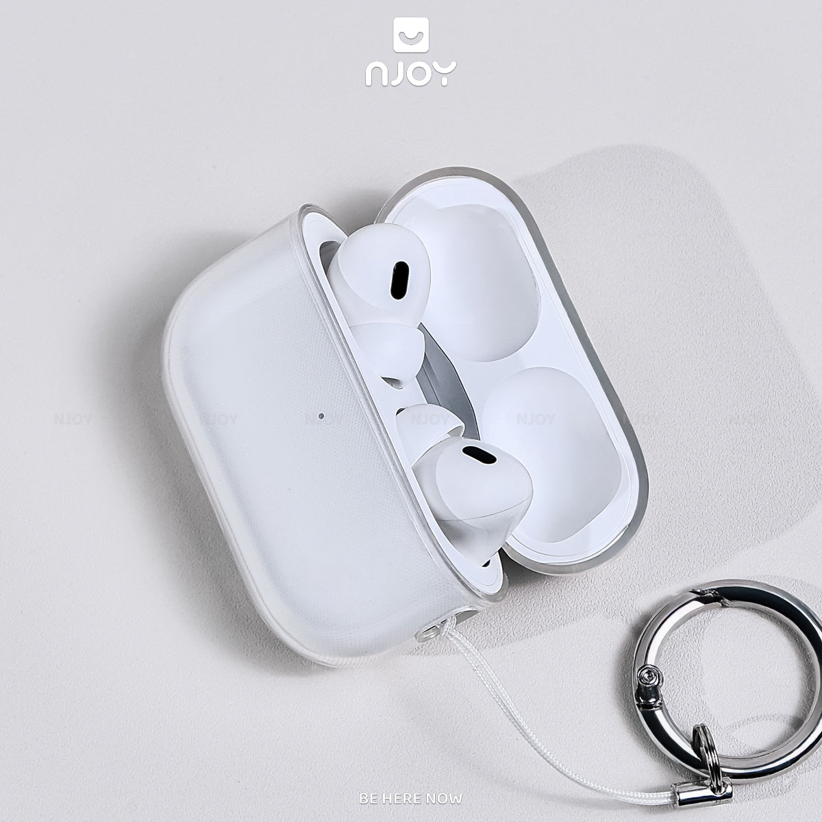 Ốp Trong Suốt Chống Sốc Chất Liệu TPU Có Móc Khóa Cho Tai Nghe Airpods 3 Airpods Pro 2 Njoyshop