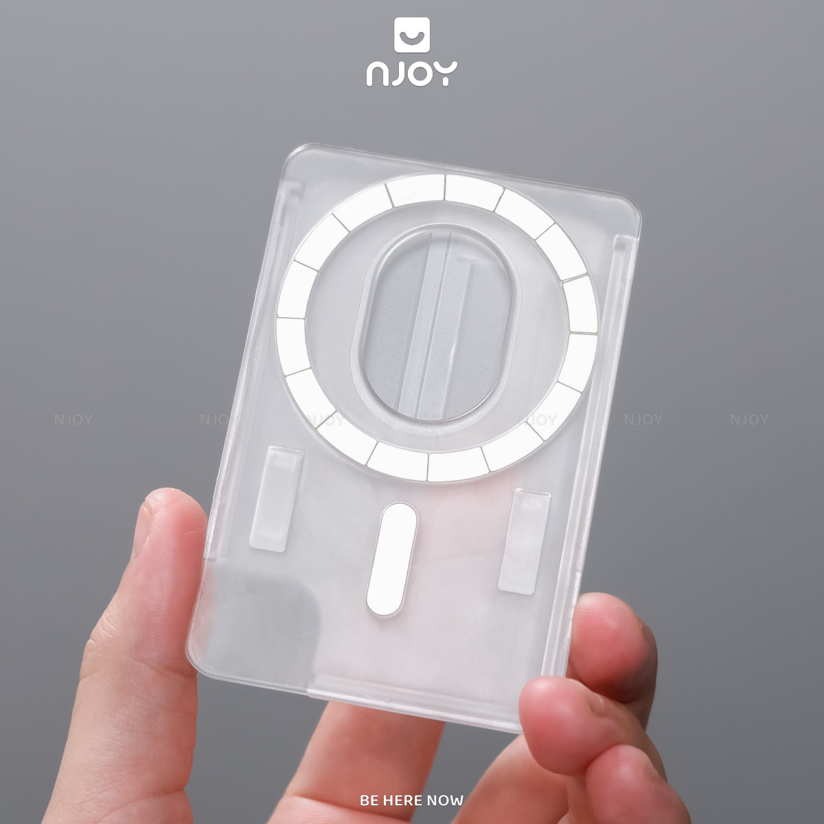 Ví Đựng Thẻ Trong Suốt Hít Magsafe Chất Liệu PC Cho Điện Thoại iPhone 17 Pro Max 16 15 14 13 12