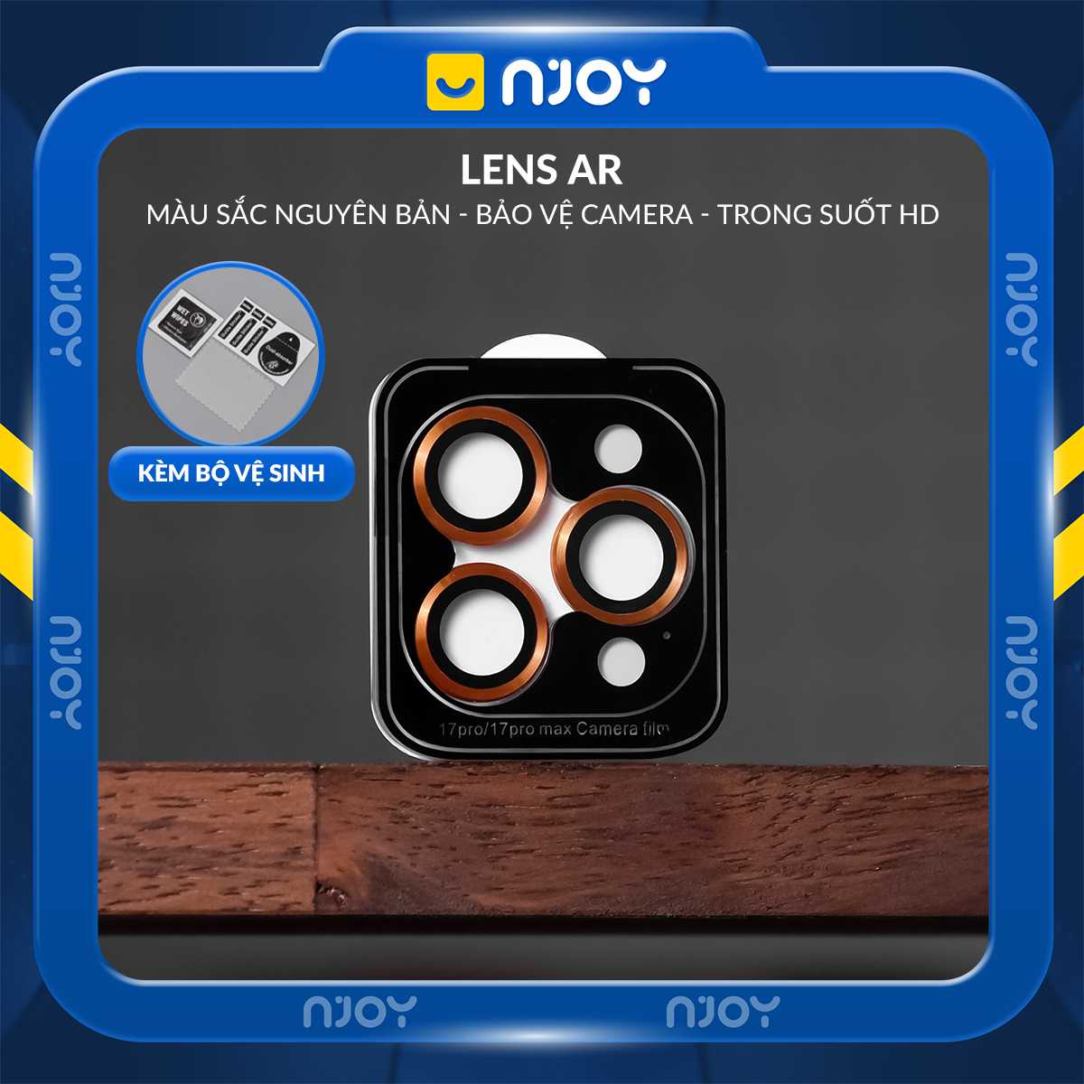 Cường Lực Camera Màu Nguyên Bản 9H Chống Trầy Cho Điện Thoại iPhone 17 Pro Max 16 15 14 13 12 11
