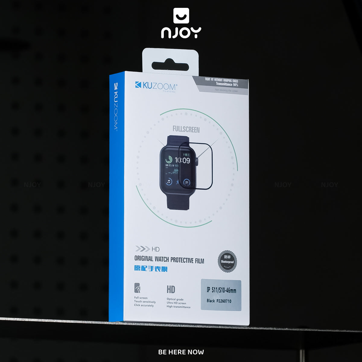 Miếng Dán Cường Lực Kuzoom 3D Viền Dẻo Chống Trầy Xước Cho Apple Watch 41mm 40mm 44mm 45mm 38mm 42mm