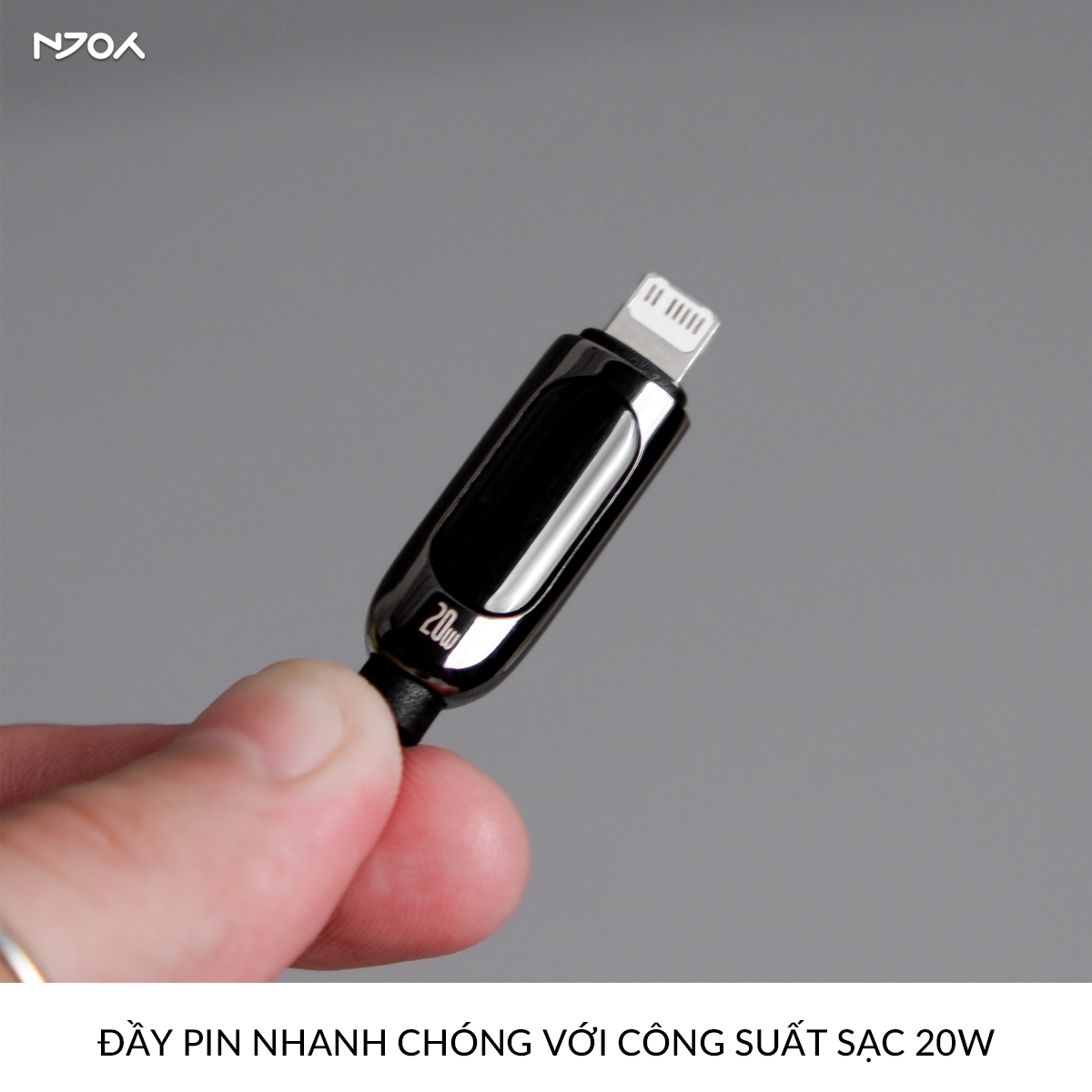 Cáp Sạc Nhanh 20W Baseus Có Màn Hình Led Type C to Lightning Cho iPhone