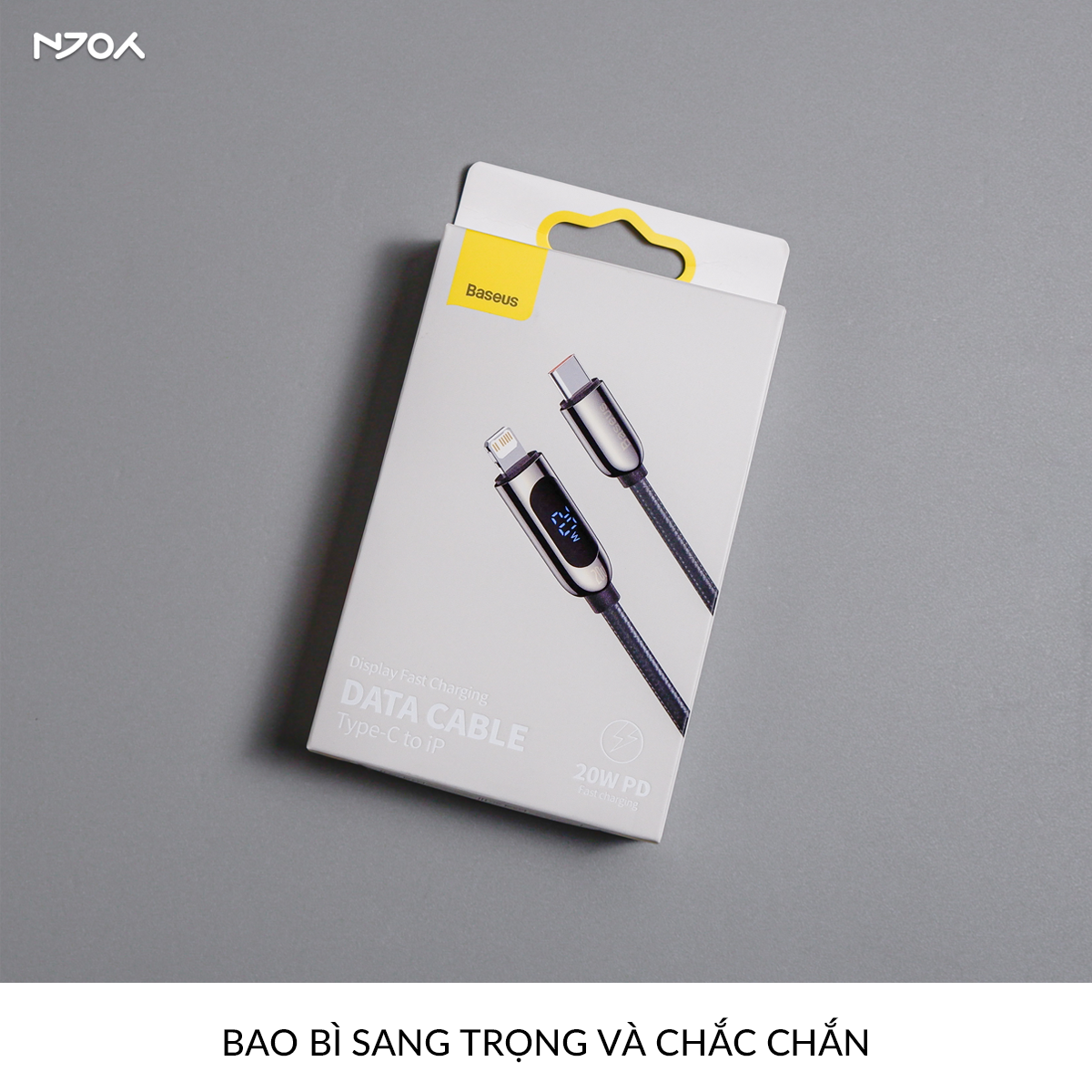 Cáp Sạc Nhanh 20W Baseus Có Màn Hình Led Type C to Lightning Cho iPhone