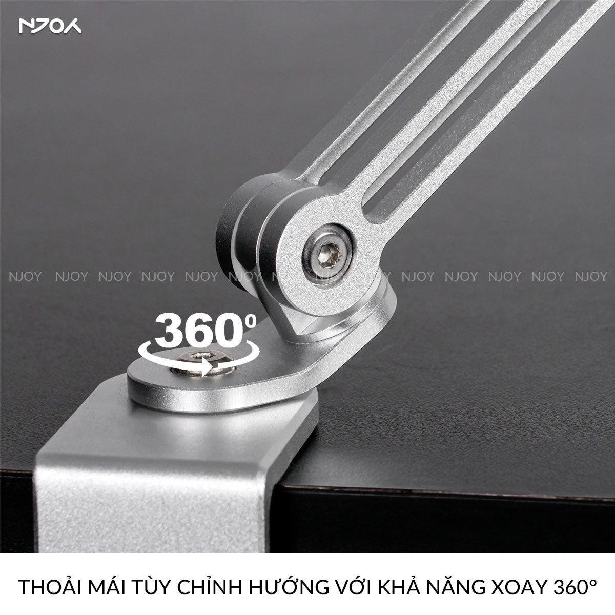 Giá Đỡ Máy Tính Bảng Boneruy P67 Hợp Kim Nhôm Cao Cấp Điều Chỉnh Độ Cao Xoay 360 Độ Đệm Chống Trượt
