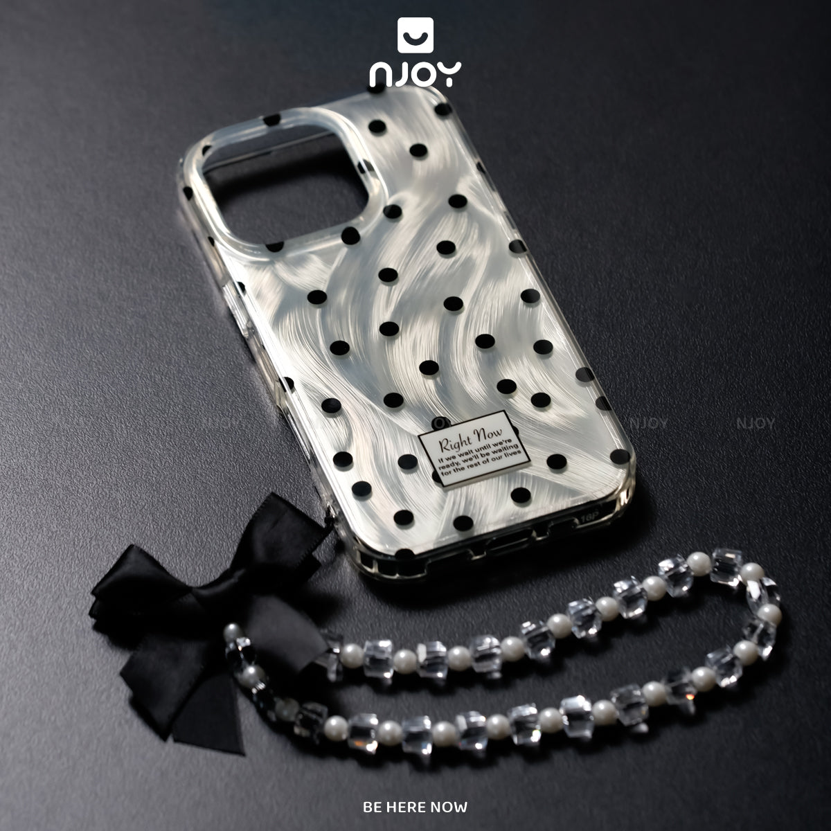 Ốp Lưng Chấm Bi Tráng Gương Kèm Dây Đeo Sang Trọng Cho Điện Thoại iPhone 18 Pro Max 17 16 15 14 13