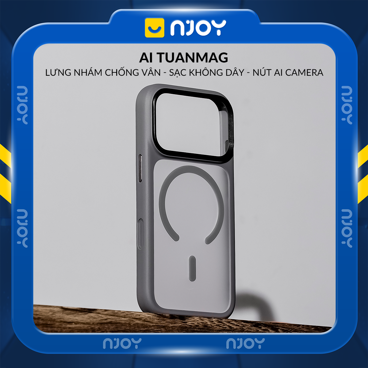 Ốp Nhám Hỗ Trợ Sạc Không Dây Từ Tính Nút Bấm AI Camera Cao Cấp Cho Điện Thoại iPhone 17 Pro Max 16