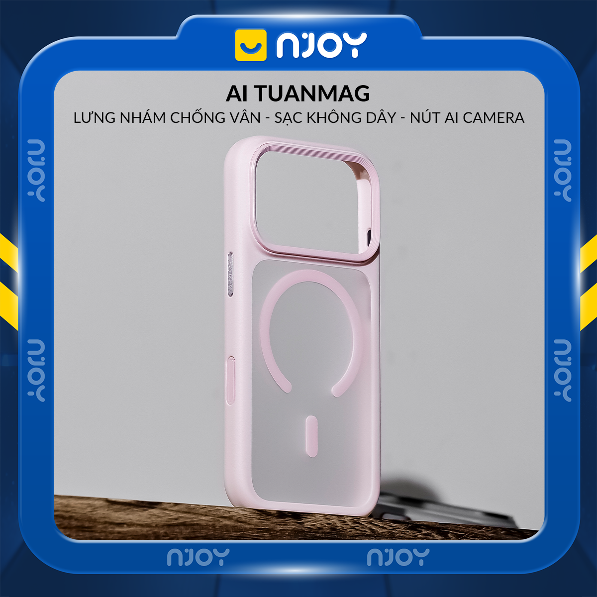 Ốp Nhám Hỗ Trợ Sạc Không Dây Từ Tính Nút Bấm AI Camera Cao Cấp Cho Điện Thoại iPhone 17 Pro Max 16
