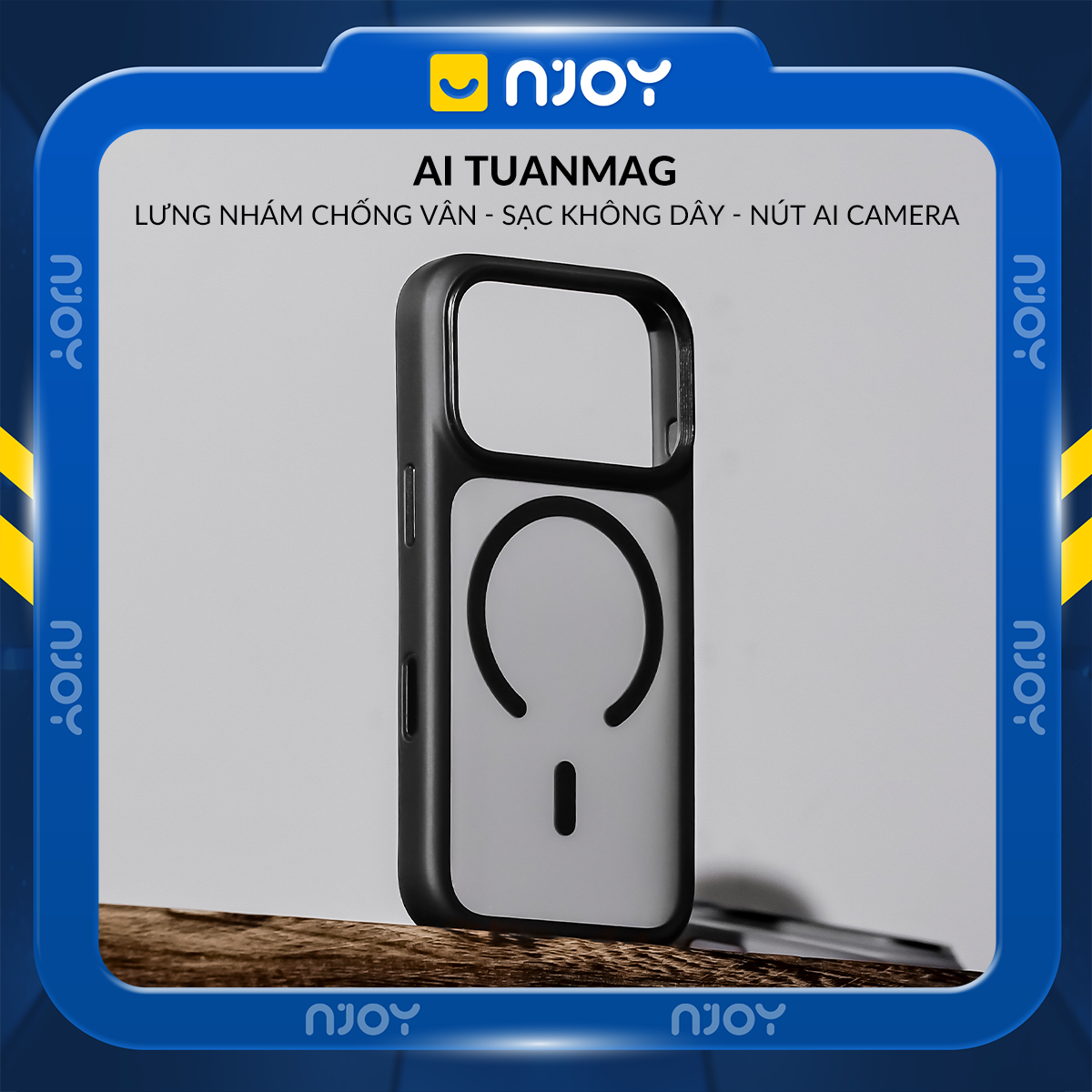 Ốp Nhám Hỗ Trợ Sạc Không Dây Từ Tính Nút Bấm AI Camera Cao Cấp Cho Điện Thoại iPhone 17 Pro Max 16