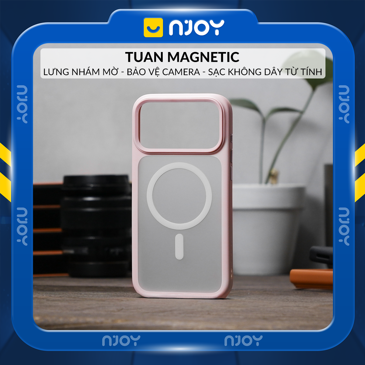 Ốp Hỗ Trợ Sạc Không Dây Likgus Lưng Nhám Chống Bẩn Cho iPhone 17 Pro Max 16 Pro Max 15 14 13 Njoyshop