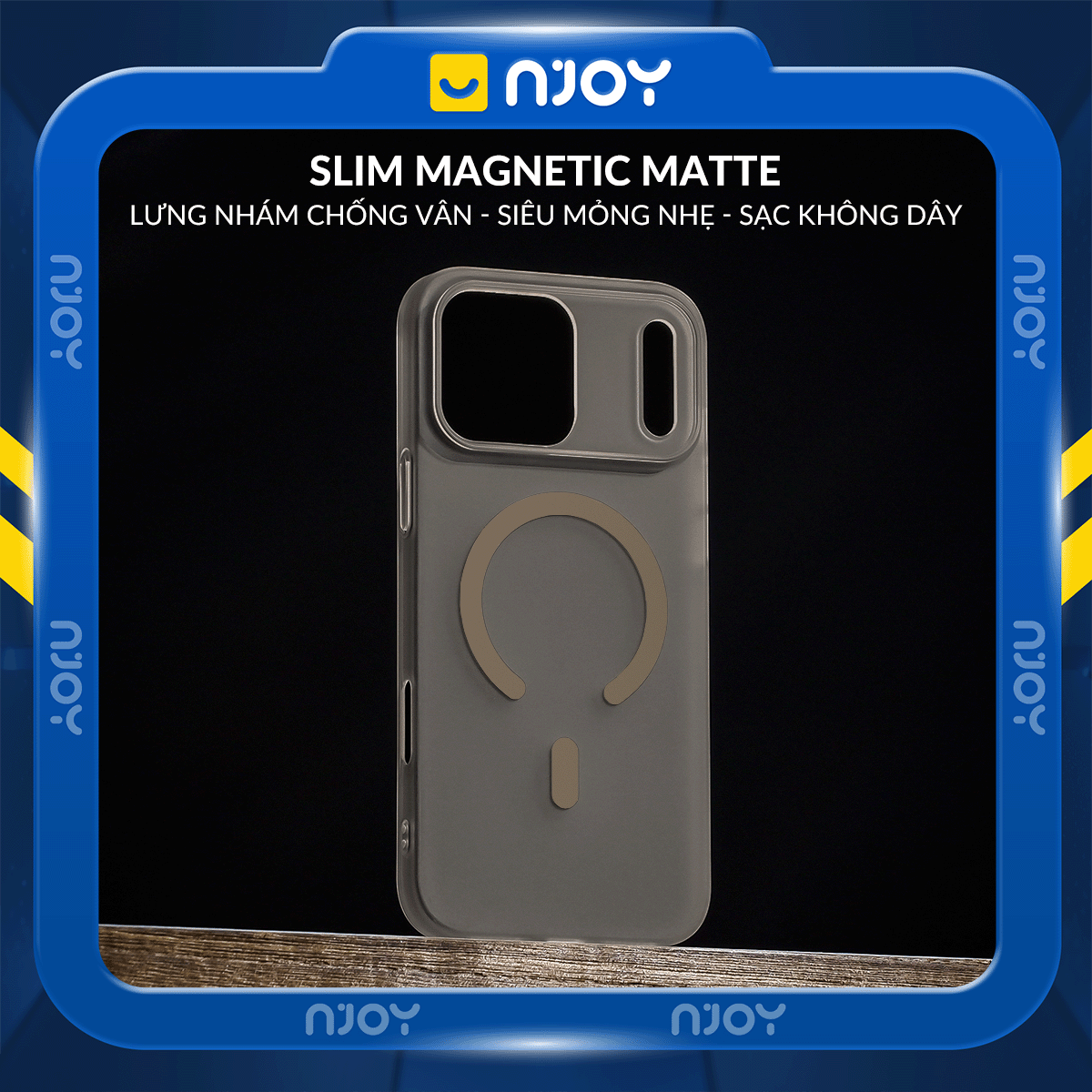 Ốp Magsafe Siêu Mỏng Nhám Mờ Chống Vân Tay Cho iPhone 12 13 14 15 16 17 Pro Max