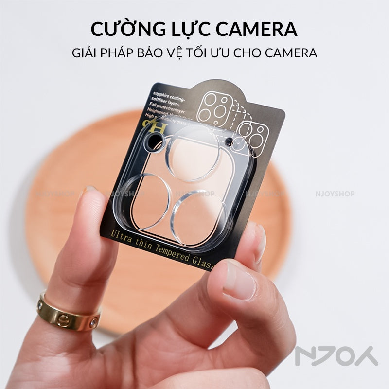 Cường Lực Camera Trong Suốt 9H Cho Điện Thoại iPhone 16 Pro Max 15 14 13 12 11