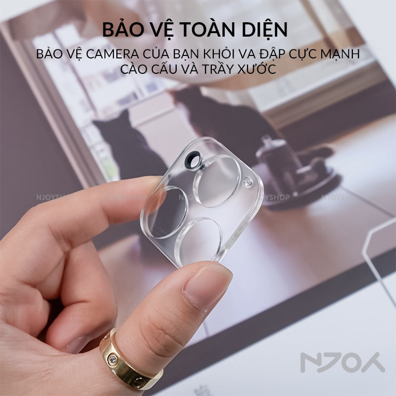 Cường Lực Camera Trong Suốt 9H Cho Điện Thoại iPhone 16 Pro Max 15 14 13 12 11