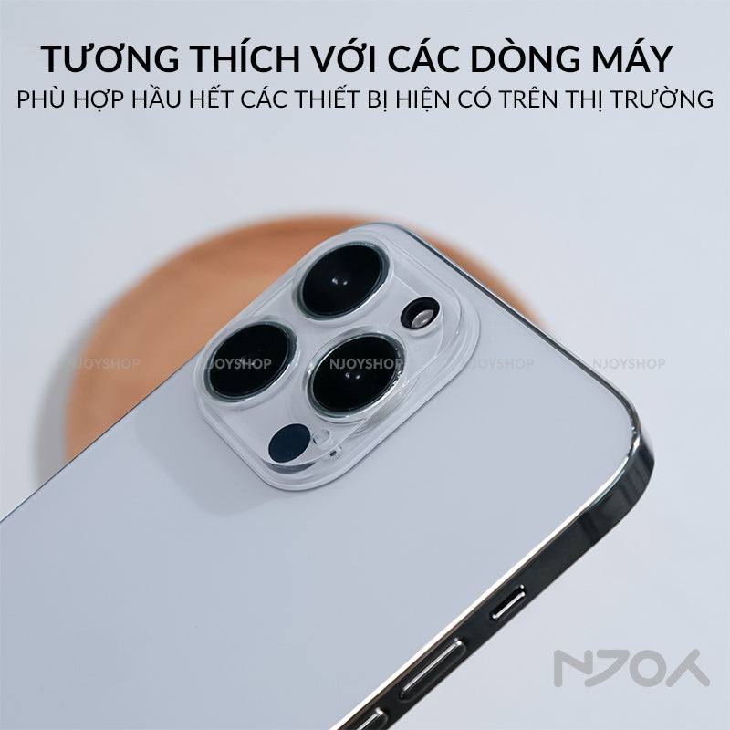 Cường Lực Camera Trong Suốt 9H Cho Điện Thoại iPhone 16 Pro Max 15 14 13 12 11