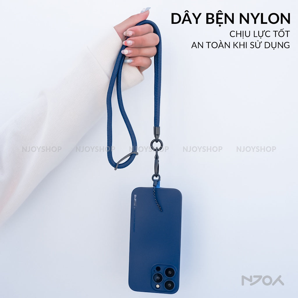 Dây Đeo Cổ Bện Nylon Dài 60cm Chống Đứt Gãy Độ Chống Thất Lạc Cho Tất Cả Điện Thoại iPhone Samsung