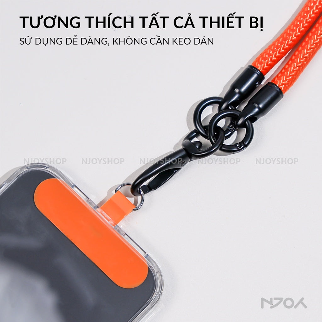 Tag Trong Suốt Hỗ Trợ Gắn Cho Dây Đeo Điện Thoại Không Cần Dán