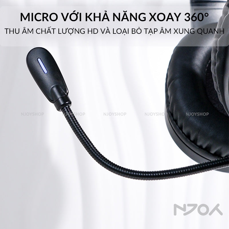 Tai Nghe Chụp Tai Remax Chân Cắm 3.5mm Đèn Led Rbg Có Mic Cho Máy Tính Laptop Điện Thoại Njoyshop