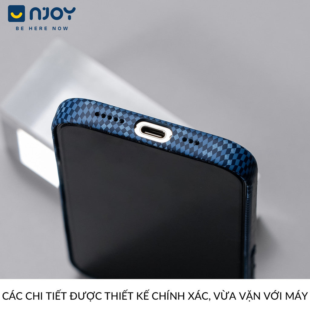Ốp Carbon Magsafe Siêu Mỏng PC In Hình Cho Điện Thoại iPhone 16 Pro Max 15 14 13