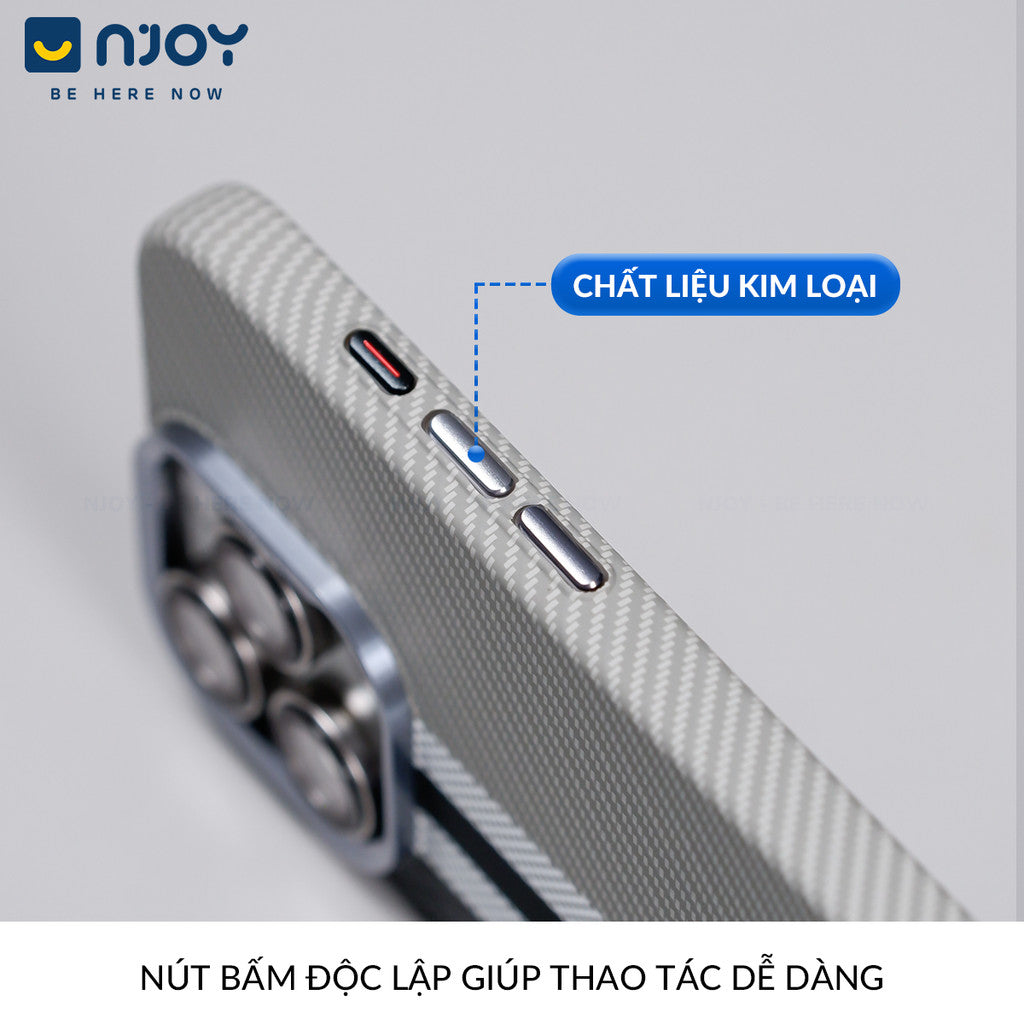 Ốp Carbon Magsafe Siêu Mỏng Họa Tiết Sọc Nổi 3D Cho Điện Thoại iPhone 16 Pro Max 15 14 13