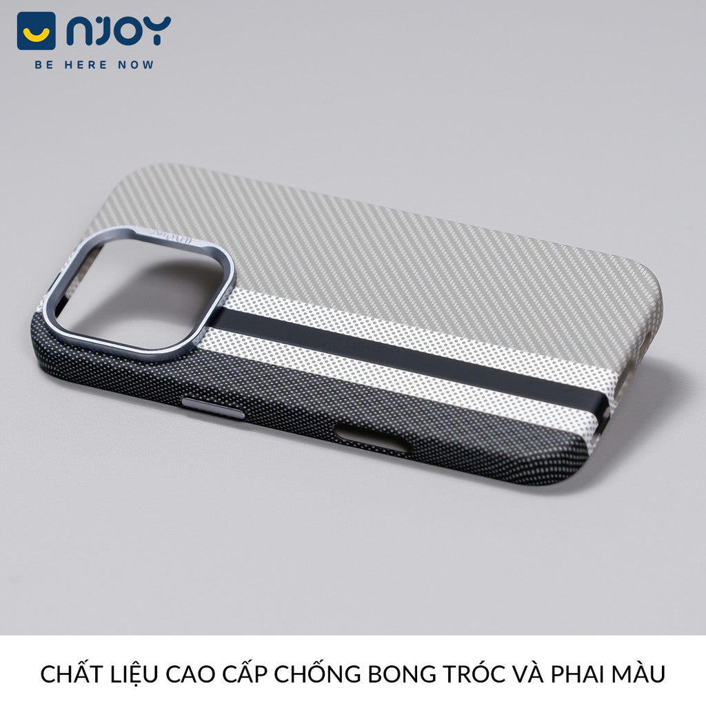Ốp Carbon Magsafe Siêu Mỏng Họa Tiết Sọc Nổi 3D Cho Điện Thoại iPhone 16 Pro Max 15 14 13