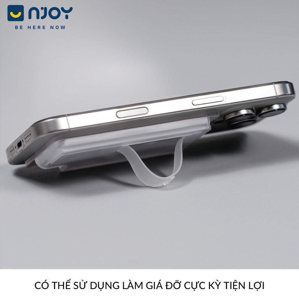 Ví Đựng Thẻ Trong Suốt Hít Magsafe Chất Liệu PC Cho Điện Thoại iPhone 16 Pro Max 15 14 13 12