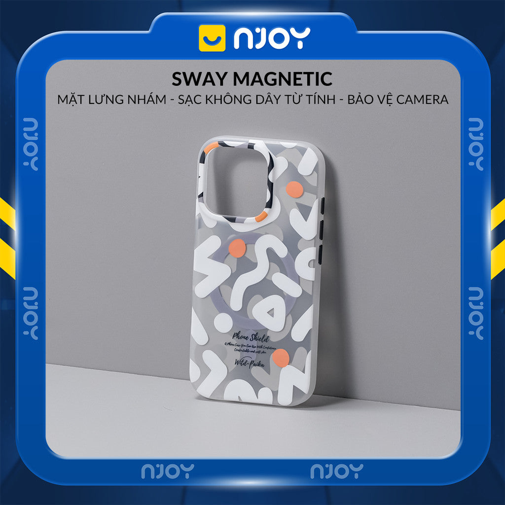 Ốp Lưng Nhám Magsafe Chống Vân Tay Họa Tiết Graffiti Cho Điện Thoại iPhone 17 Pro Max 16 15 14 13