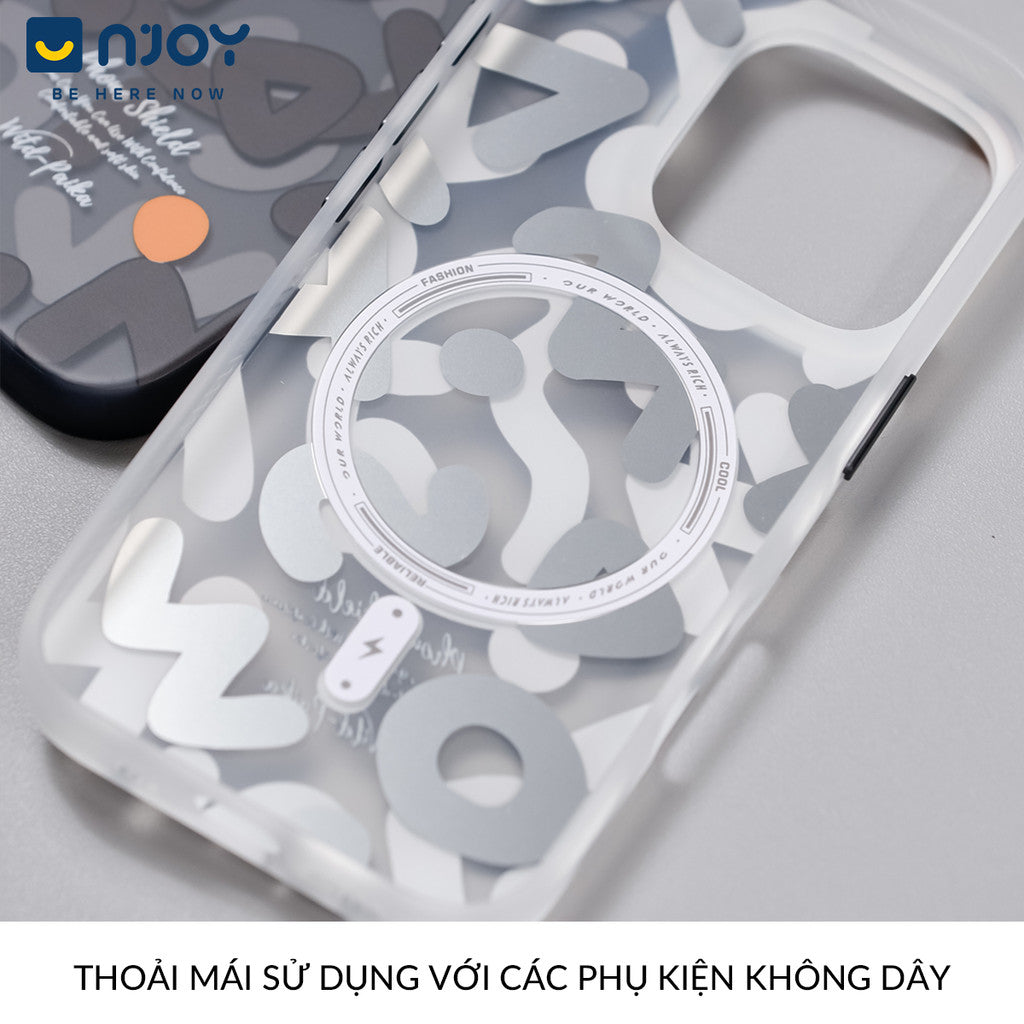 Ốp Lưng Nhám Magsafe Chống Vân Tay Họa Tiết Graffiti Cho Điện Thoại iPhone 17 Pro Max 16 15 14 13