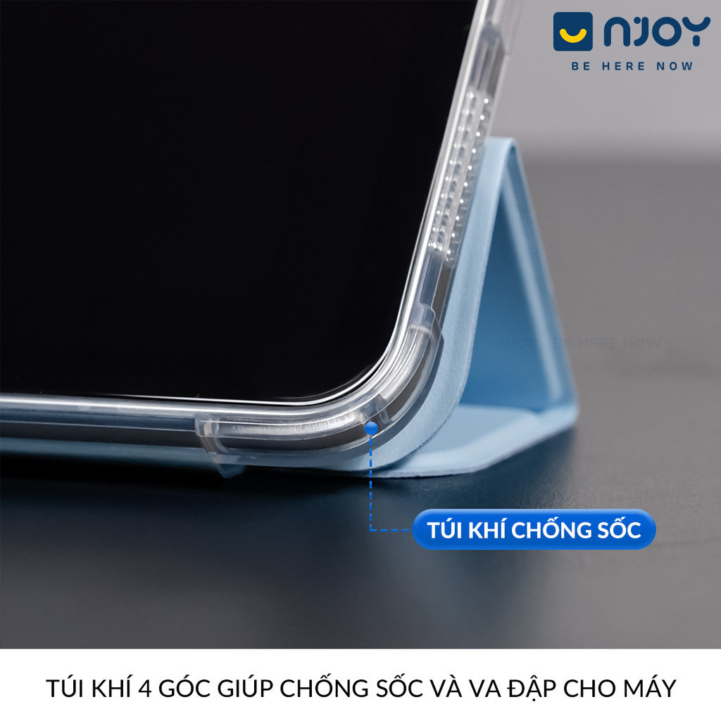 Ốp iPad Trong Suốt Chống Sốc Có Khay Đựng Bút Cho iPad Pro M4 M2 M1 Gen 11 10 Air 7 6 5 4 Mini 7 6